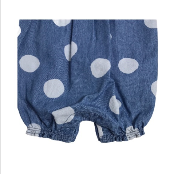 NWT Carter’s Polka Dot Chambray Romper - Picture 7 of 7